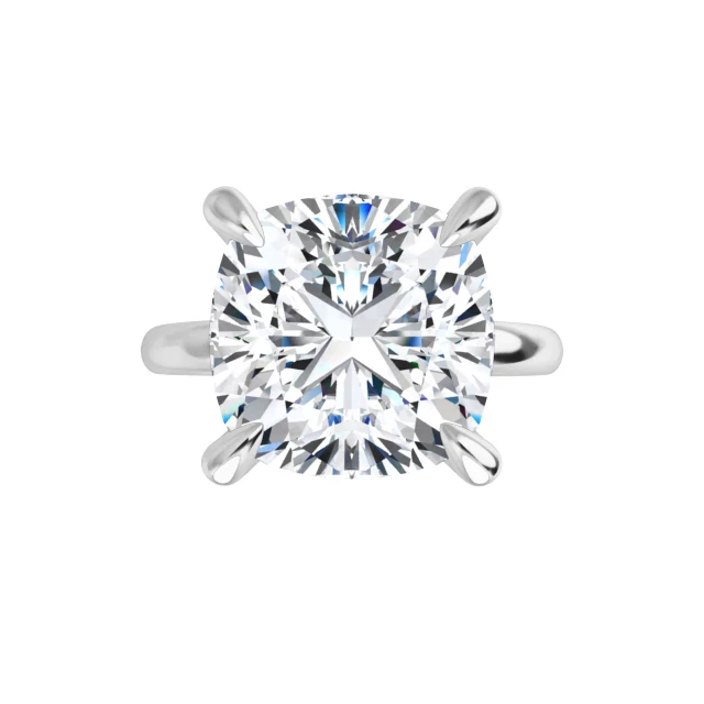 Tim & Co. Platinum Cushion Solitaire Engagement Ring