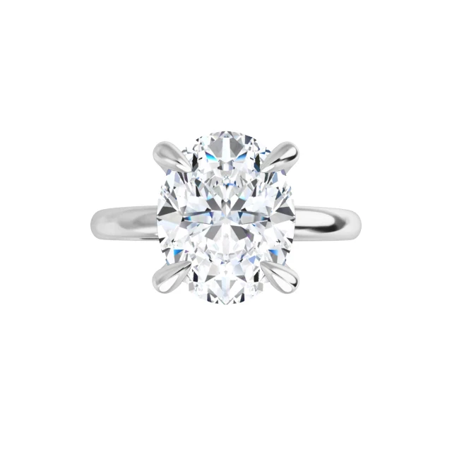 Tim & Co. Platinum Oval Solitaire Engagement Ring