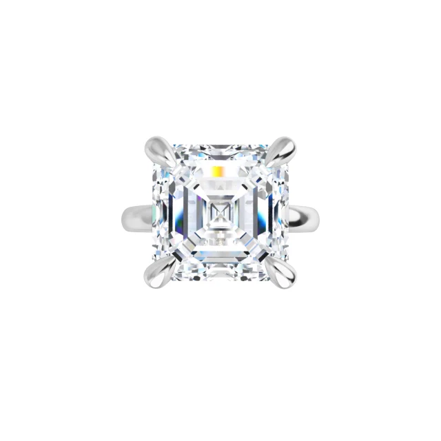 Tim & Co. Platinum Asscher Solitaire Engagement Ring