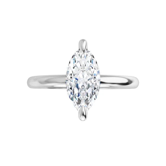 Tim & Co. Platinum Marquise Solitaire Engagement Ring