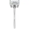 Tim & Co. Platinum Natural Diamond Two-Stone Ring — Emerald & Round