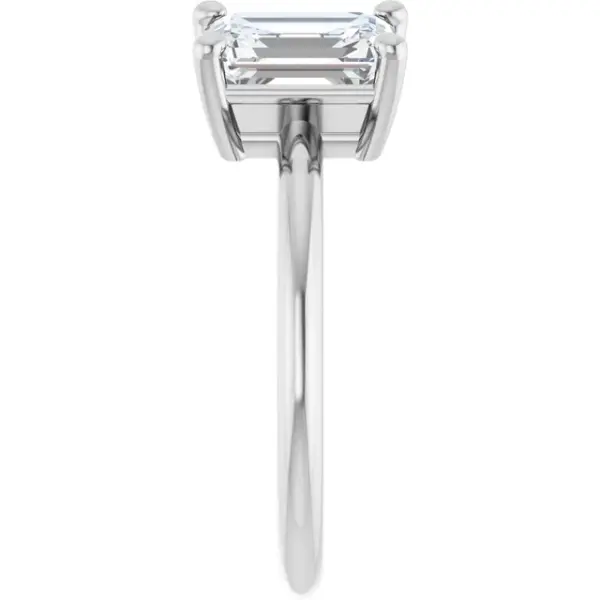 104432780 Tim & Co. Platinum Natural Diamond Two-Stone Ring — Emerald & Round