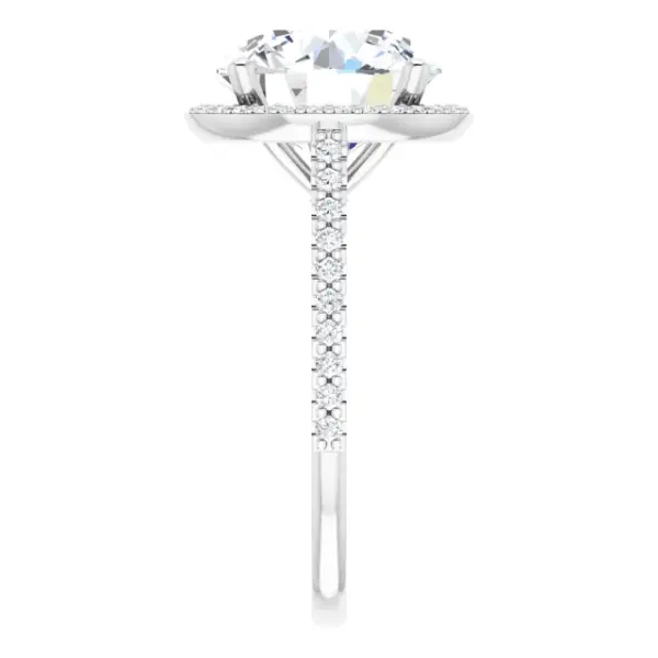 73180689 Tim & Co. Platinum Natural Diamond Halo Ring