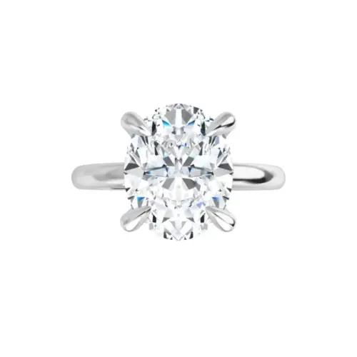 Tim & Co. Platinum Oval Solitaire Engagement Ring