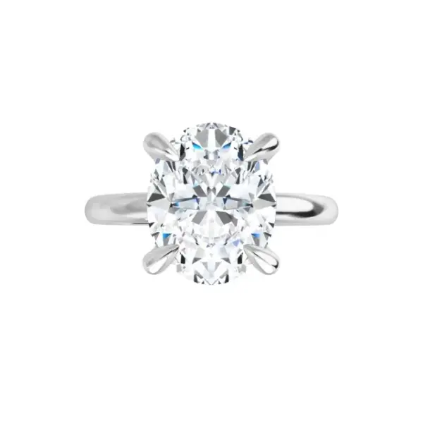 Tim & Co. Platinum Oval Solitaire Engagement Ring