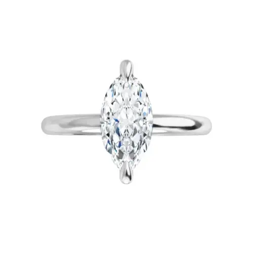Tim & Co. Platinum Marquise Solitaire Engagement Ring