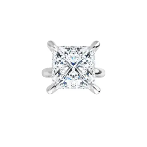 Tim & Co. Platinum Square Solitaire Engagement Ring