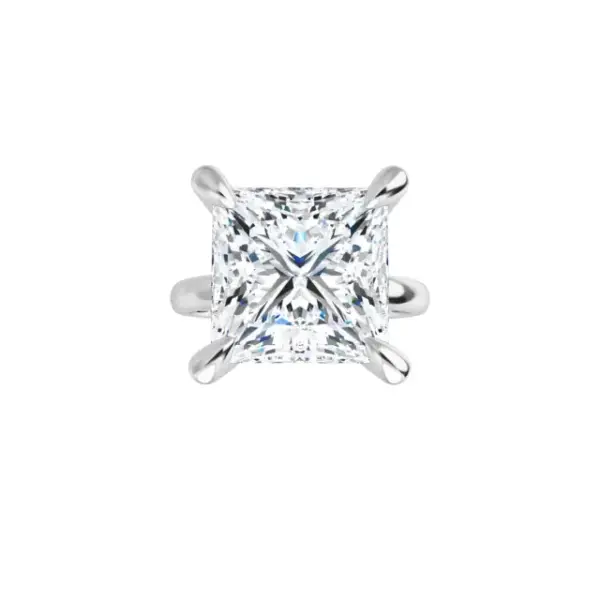 Tim & Co. Platinum Square Solitaire Engagement Ring