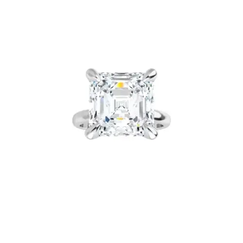 Tim & Co. Platinum Asscher Solitaire Engagement Ring