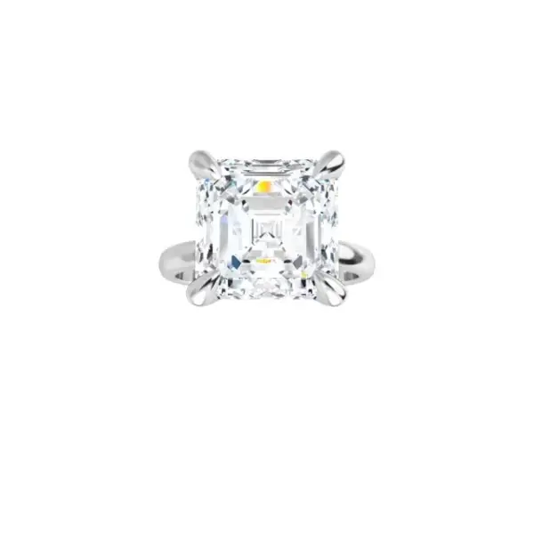 videoframe_1570 Tim & Co. Platinum Asscher Solitaire Engagement Ring