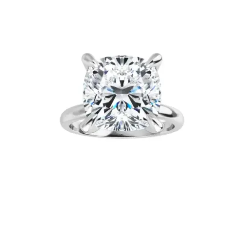 Tim & Co. Platinum Cushion Solitaire Engagement Ring