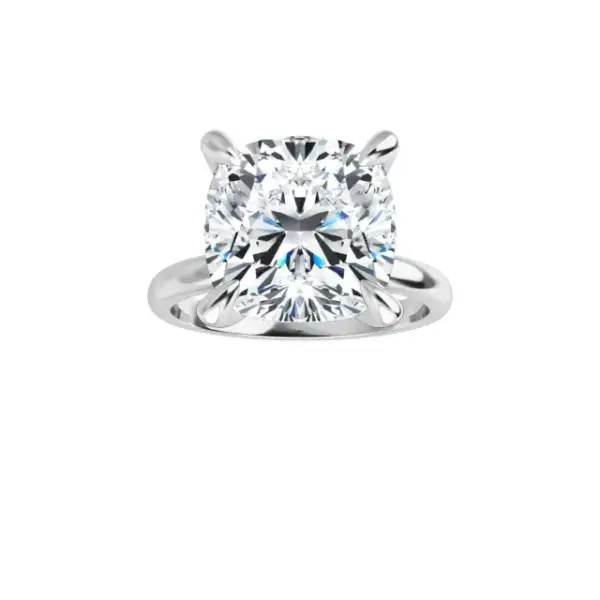 videoframe_1772 Tim & Co. Platinum Cushion Solitaire Engagement Ring